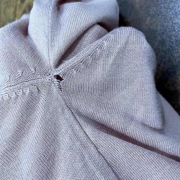 Massimo Dutti Size L 34 Sweater Silk Bamboo Lightweight Blush Pink Balletcore - Picture 4 of 11